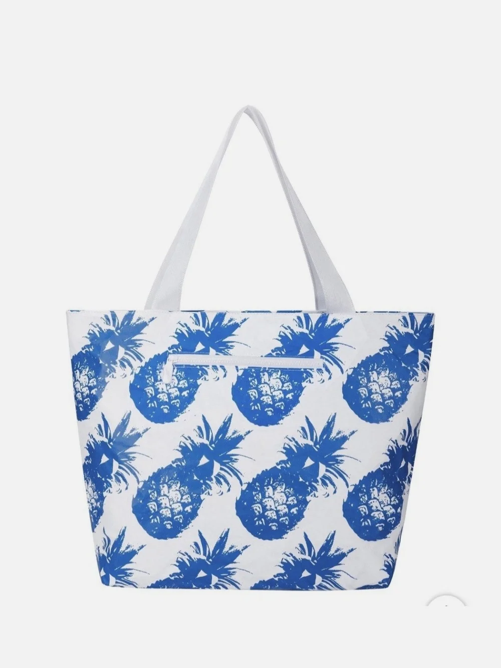 Coastal Culture Blue Pineapple Print Tote
